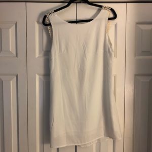 White low back dress